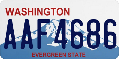 WA license plate AAF4686