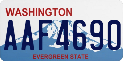 WA license plate AAF4690