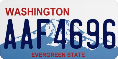 WA license plate AAF4696