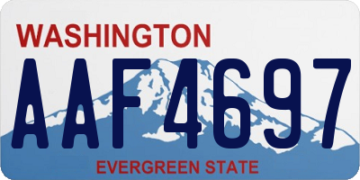 WA license plate AAF4697