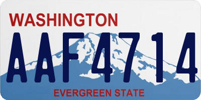 WA license plate AAF4714