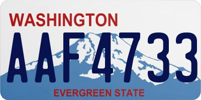 WA license plate AAF4733
