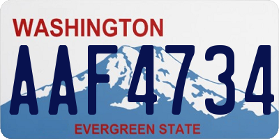 WA license plate AAF4734
