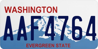 WA license plate AAF4764