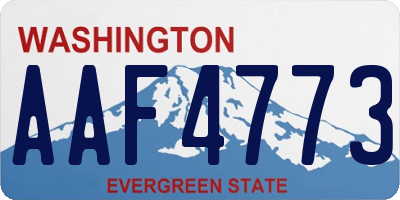 WA license plate AAF4773