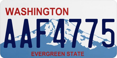 WA license plate AAF4775