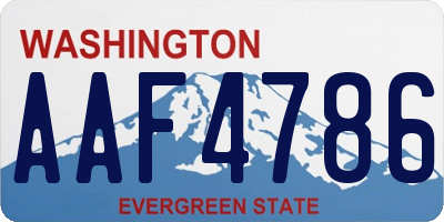 WA license plate AAF4786
