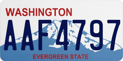 WA license plate AAF4797