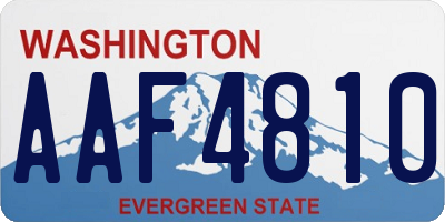 WA license plate AAF4810