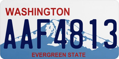 WA license plate AAF4813