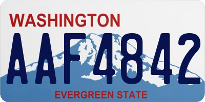 WA license plate AAF4842