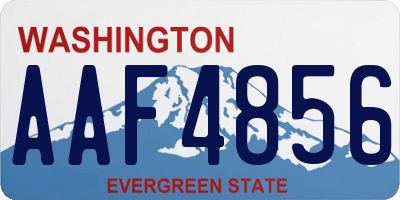 WA license plate AAF4856