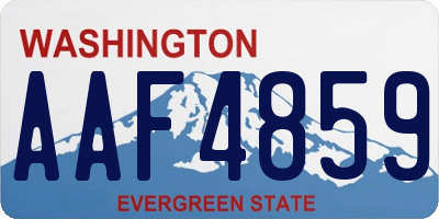 WA license plate AAF4859