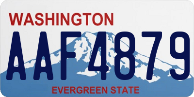 WA license plate AAF4879
