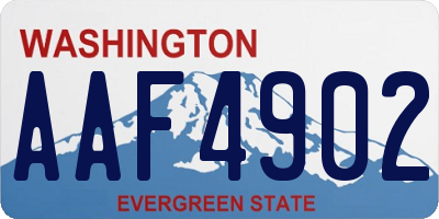 WA license plate AAF4902