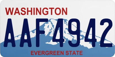 WA license plate AAF4942