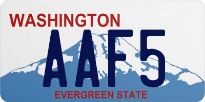 WA license plate AAF5