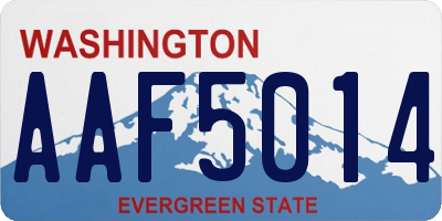 WA license plate AAF5014