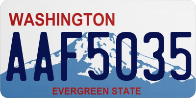 WA license plate AAF5035