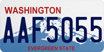 WA license plate AAF5055