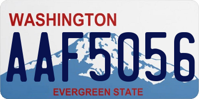 WA license plate AAF5056