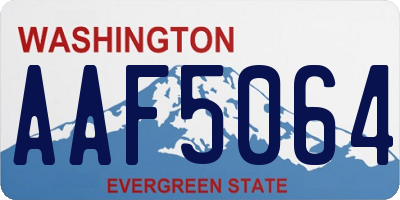 WA license plate AAF5064