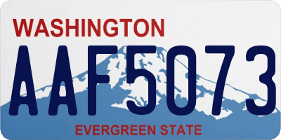 WA license plate AAF5073