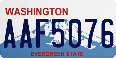 WA license plate AAF5076