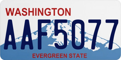 WA license plate AAF5077