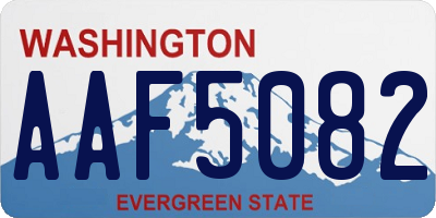 WA license plate AAF5082