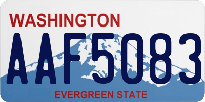 WA license plate AAF5083