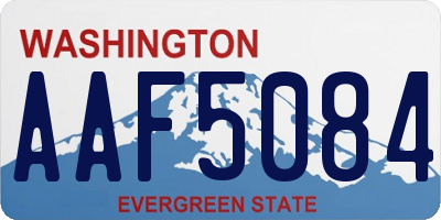 WA license plate AAF5084