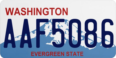 WA license plate AAF5086