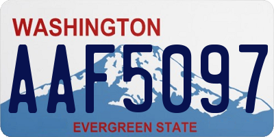 WA license plate AAF5097