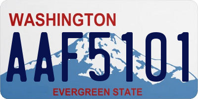WA license plate AAF5101