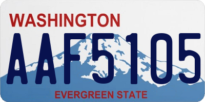 WA license plate AAF5105