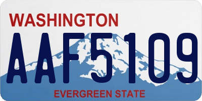 WA license plate AAF5109