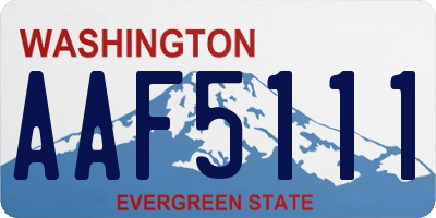 WA license plate AAF5111