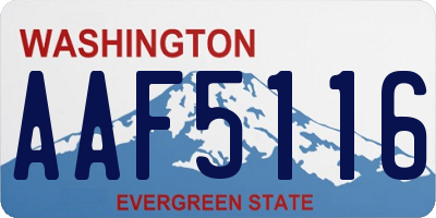 WA license plate AAF5116