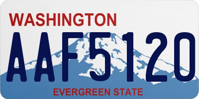 WA license plate AAF5120