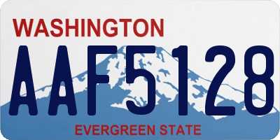 WA license plate AAF5128