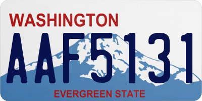 WA license plate AAF5131