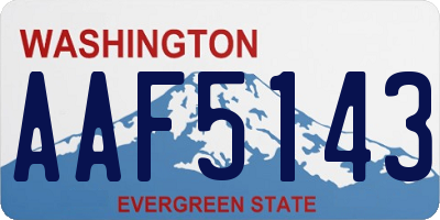 WA license plate AAF5143