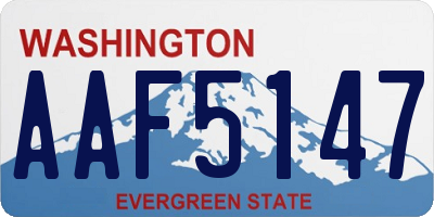 WA license plate AAF5147