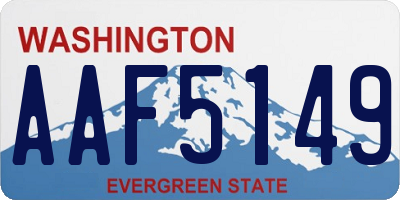 WA license plate AAF5149