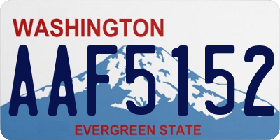 WA license plate AAF5152