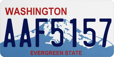 WA license plate AAF5157
