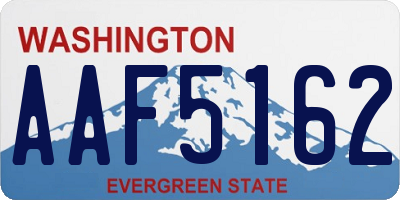 WA license plate AAF5162