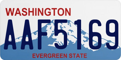 WA license plate AAF5169