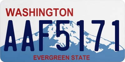 WA license plate AAF5171